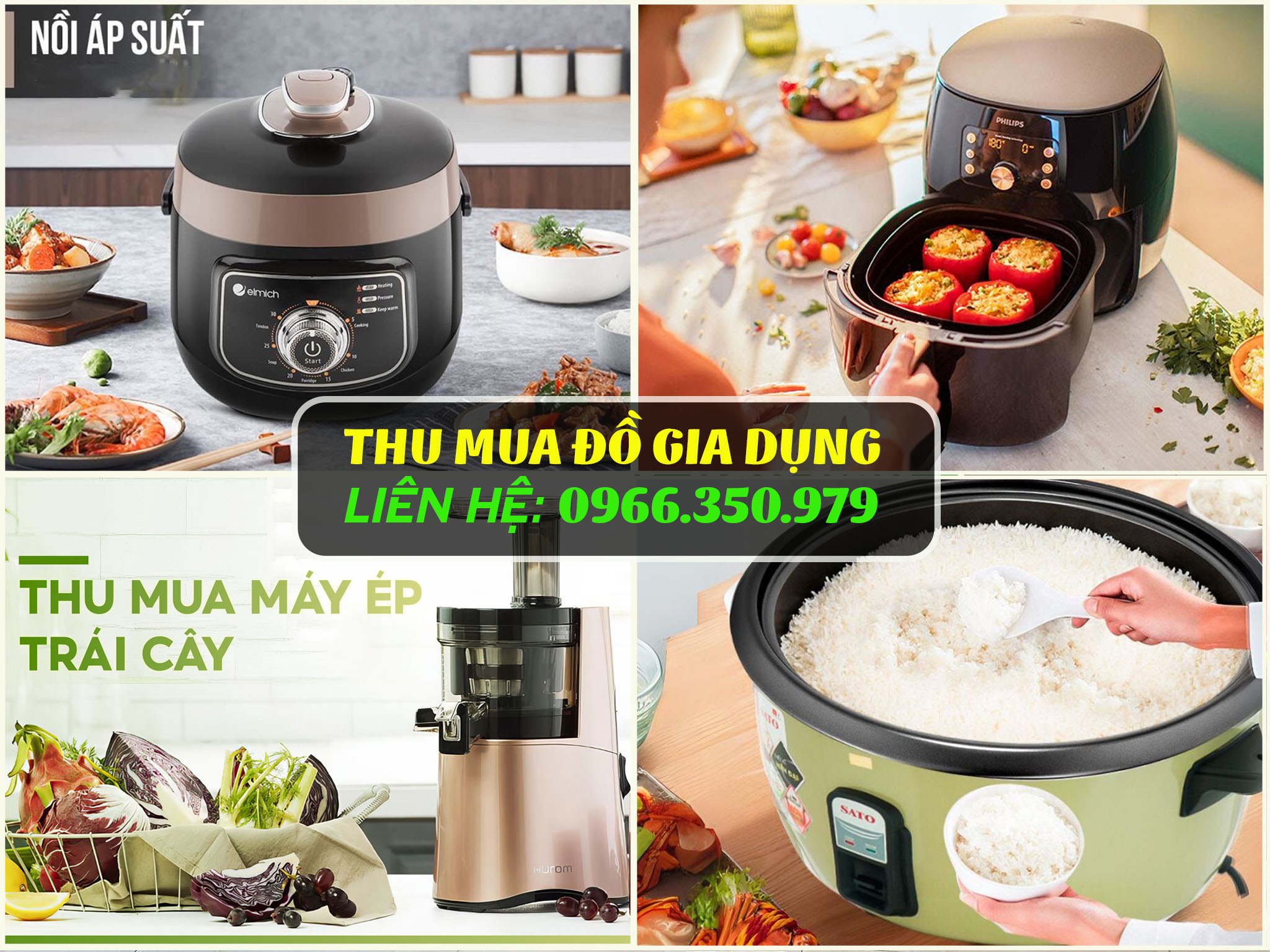 Thu mua nồi cơm, nồi chi&ecirc;n, l&ograve; nướng