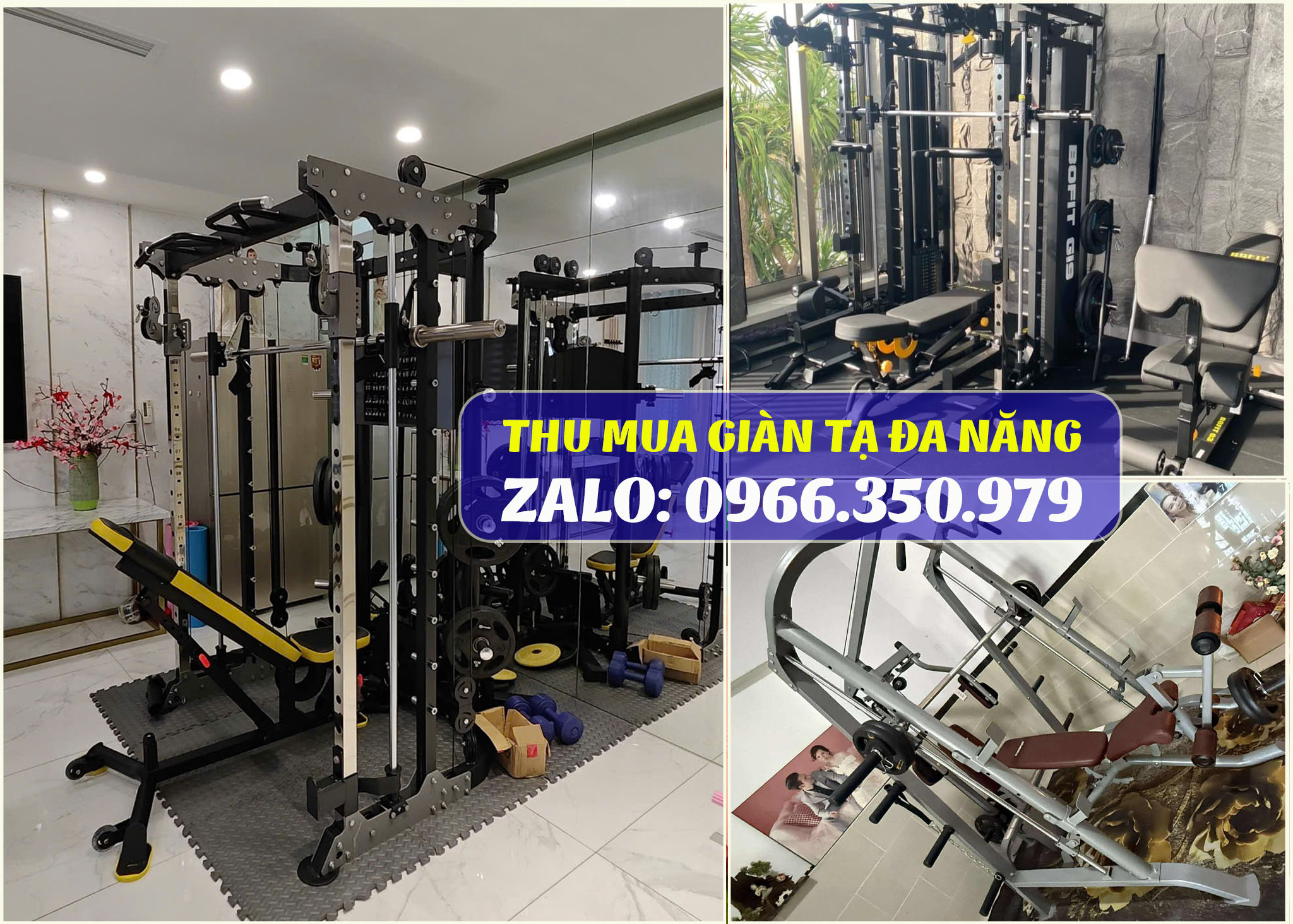 Thu mua gi&agrave;n tạ đa năng, thu mua khung rack
