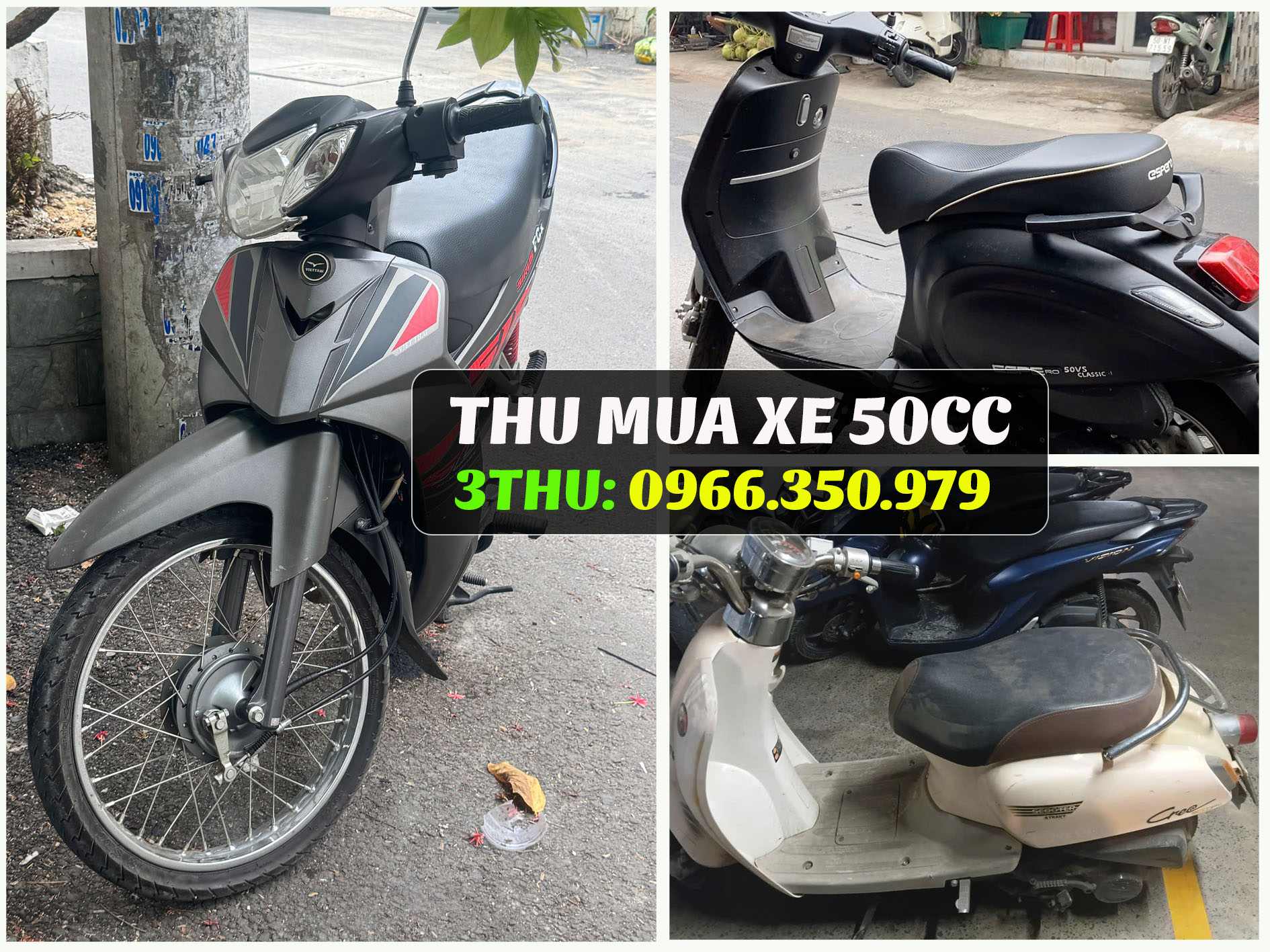 Thu mua xe máy 50cc tay ga tại nhà giá cao