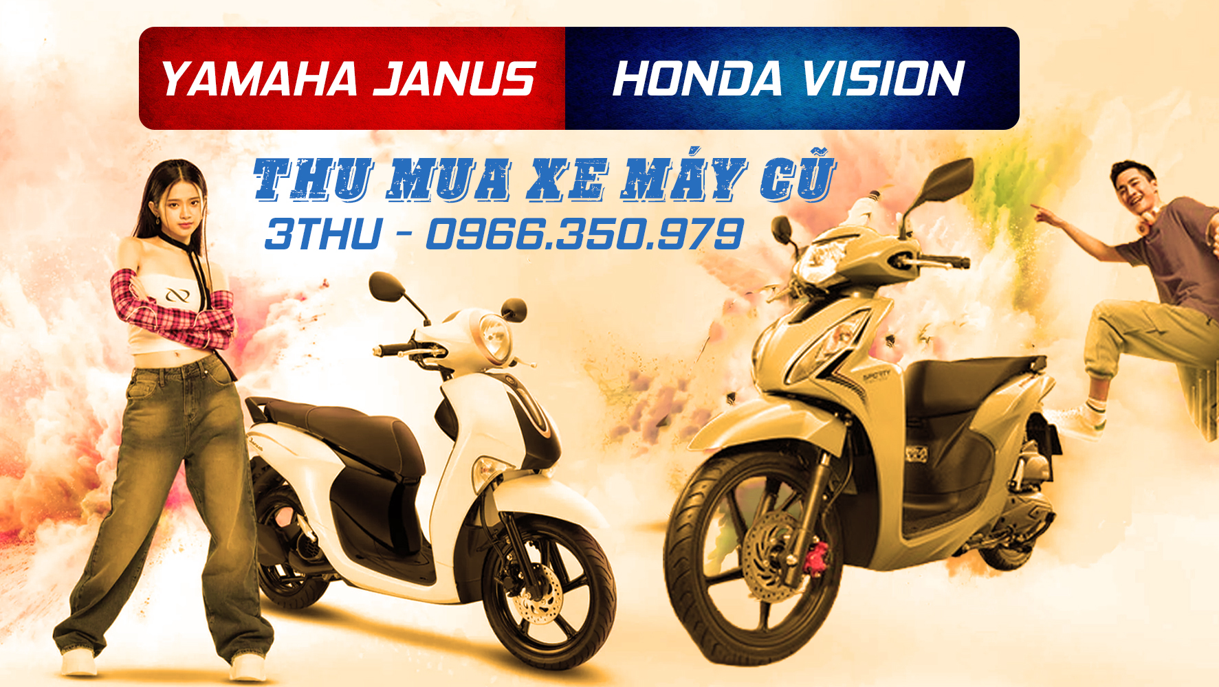 Thu mua xe máy Janus và Vision