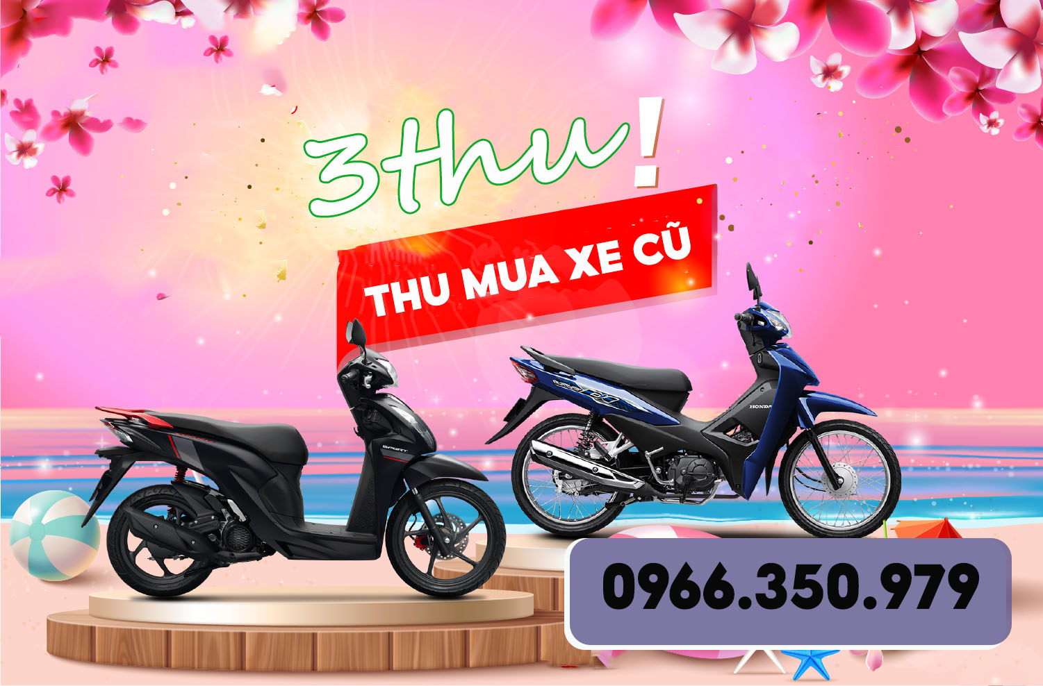Thu mua xe máy, xe điện cũ